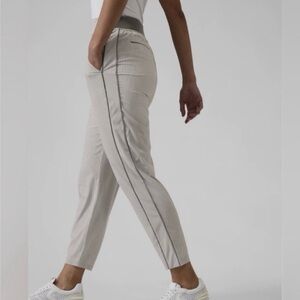 Athleta Brooklyn Ankle Pant Gray/White Size 8T
